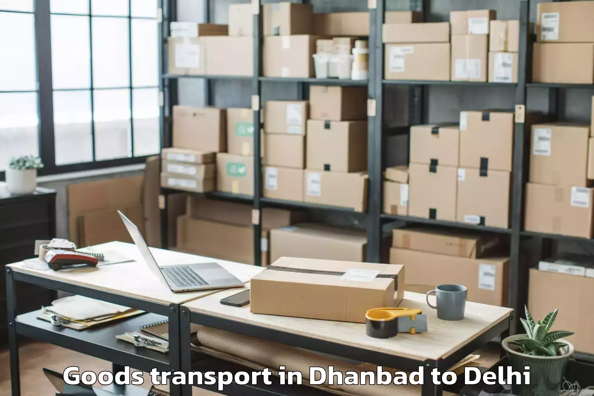 Dhanbad to Connaught Place Goods Transport Booking